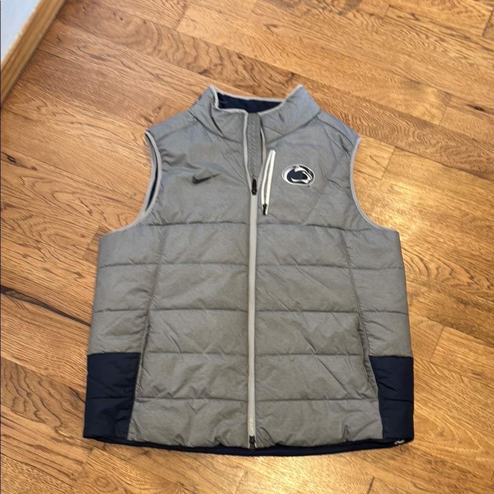 Nike Gray and Black Zip-Up Vest